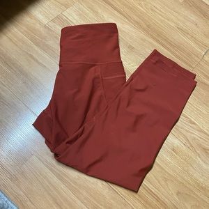 Burnt orange cropped old navy powersoft leggings size medium